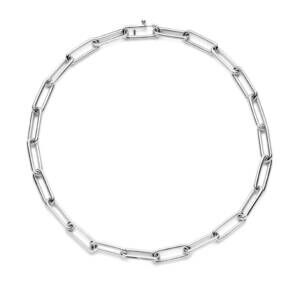 NEW TI SENTO women's paperclip medium necklace in silver